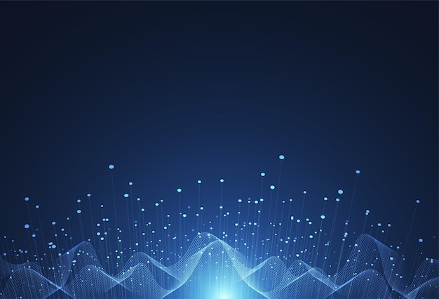 Fondo de tecnología abstracta con grandes datos conexión a Internet sentido abstracto