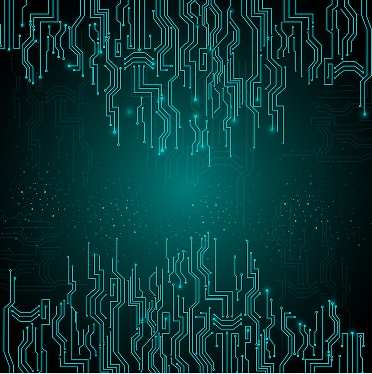 Vector fondo de tecnología abstracta de línea