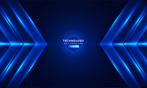 Fondo de tecnología abstracta luz azul oscuro