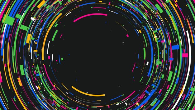 Fondo de tecnología abstracta Marco redondo Ilustración vectorial