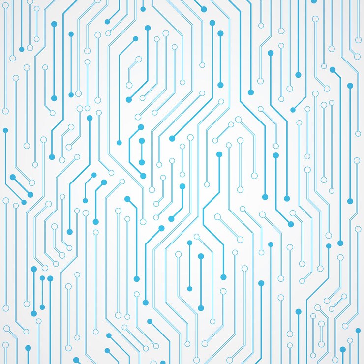Vector fondo de tecnología abstracta patrón de placa de circuito azul