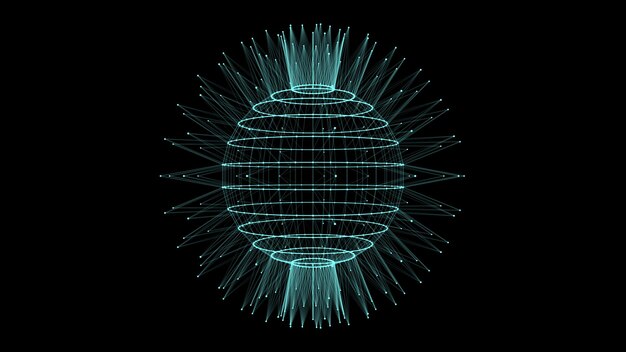 Fondo de tecnología abstracta con puntos y líneas de conexión Concepto de red Tecnología de datos