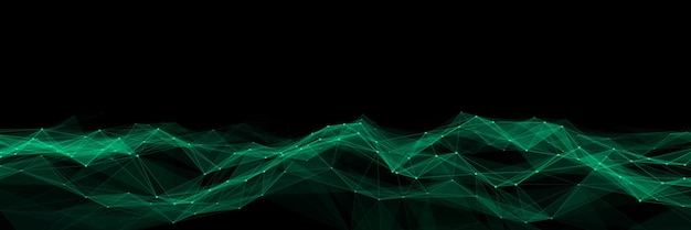 Fondo de tecnología abstracta con puntos y líneas de conexión Concepto de red Tecnología de datos