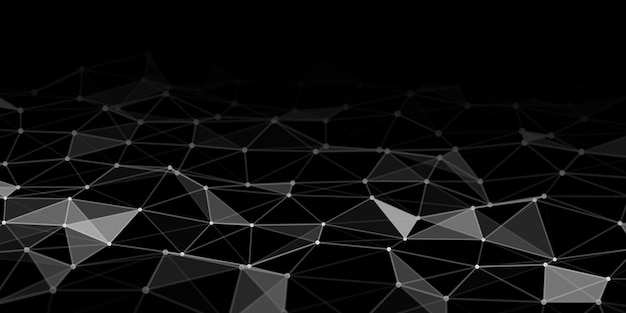 Fondo de tecnología abstracta con puntos y líneas de conexión Concepto de red