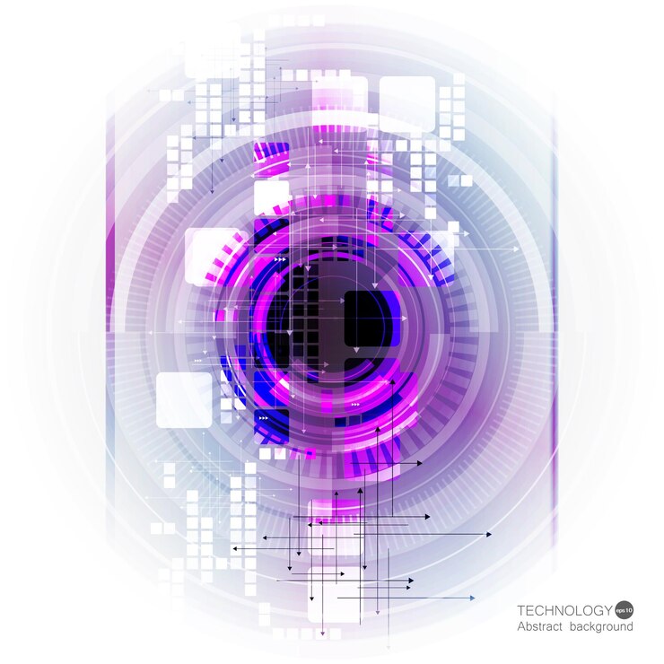Vector fondo de tecnología abstracta con varios elementos tecnológicos. ilustración vectorial 10 eps