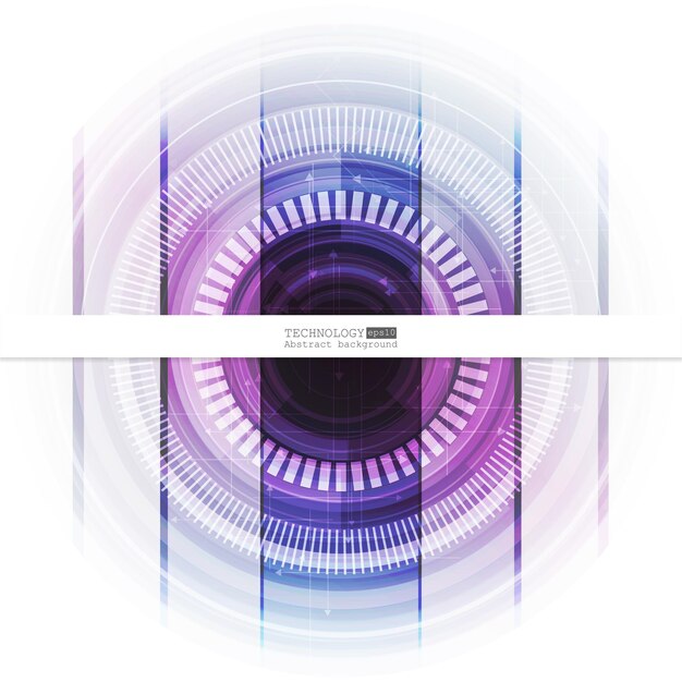 Fondo de tecnología abstracta con varios elementos tecnológicos. ilustración vectorial 10 EPS