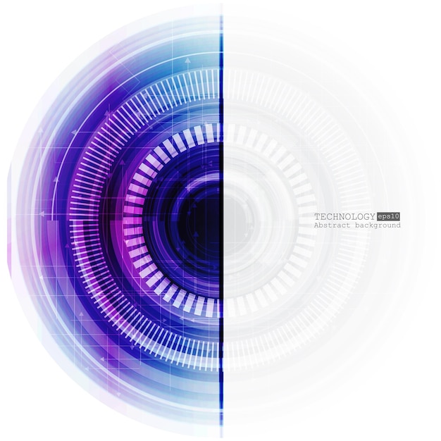 Fondo de tecnología abstracta con varios elementos tecnológicos. ilustración vectorial 10 eps