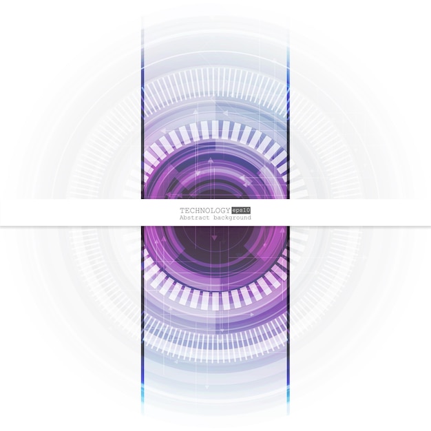 Fondo de tecnología abstracta con varios elementos tecnológicos. ilustración vectorial 10 EPS