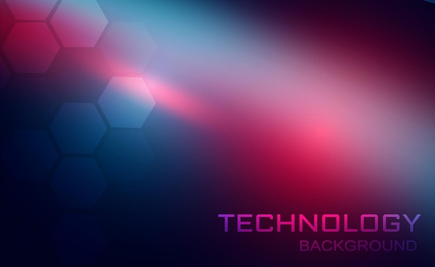 Fondo de tecnología abstracta de vector Folleto de cartel de banner de color azul y rojo