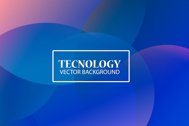 Fondo de tecnología abstracta vectorial con círculo azul y rosa adecuado para tecnología de banner