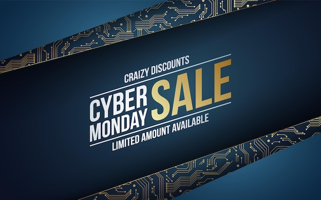 Fondo de tecnología abstracta para la venta de cyber monday