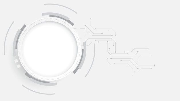 Fondo de tecnología abstracto blanco gris Alta tecnología de comunicación de conexión digital de alta tecnología