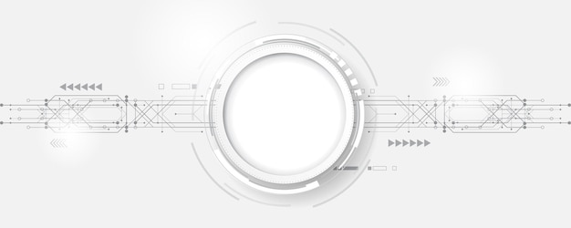 Fondo de tecnología abstracto blanco gris Alta tecnología de comunicación de conexión digital de alta tecnología