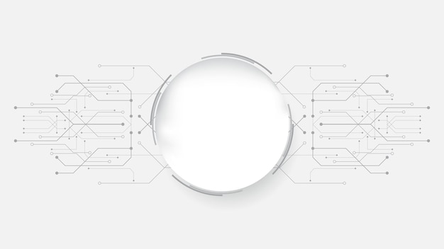 Fondo de tecnología abstracto blanco gris Alta tecnología de comunicación de conexión digital de alta tecnología