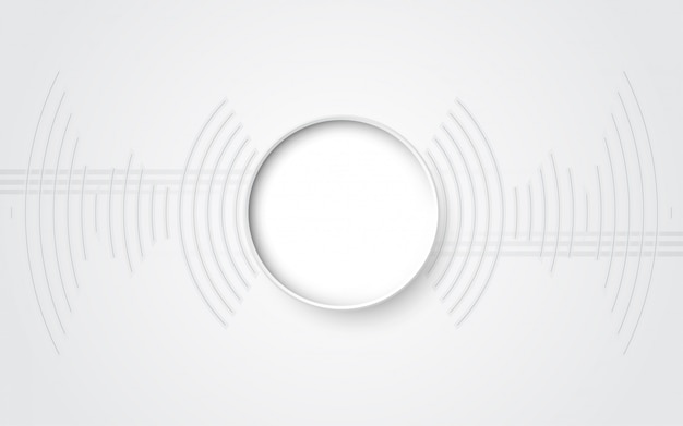 Fondo de tecnología abstracto blanco gris con diversos elementos tecnológicos Fondo de innovación de concepto de comunicación de alta tecnología