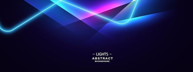 Fondo de tecnología azul abstracto con luz de neón brillante