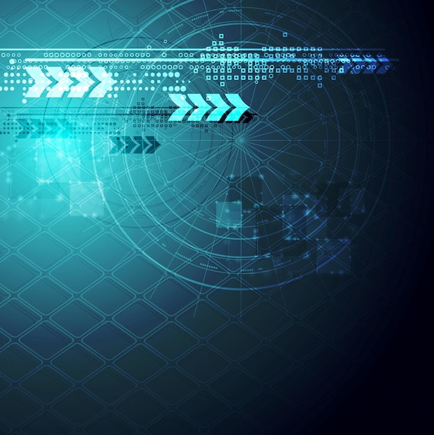 Fondo de tecnología azul abstracto