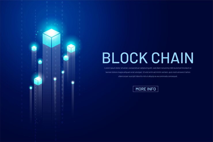 Vector fondo de tecnología de blockchain