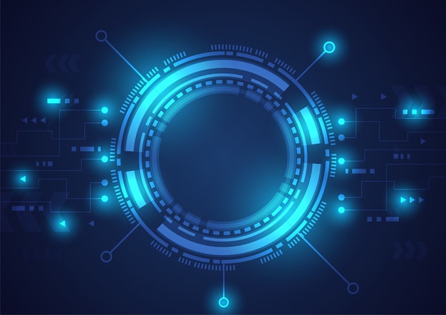 Fondo de tecnología de circuito con datos digitales de alta tecnología