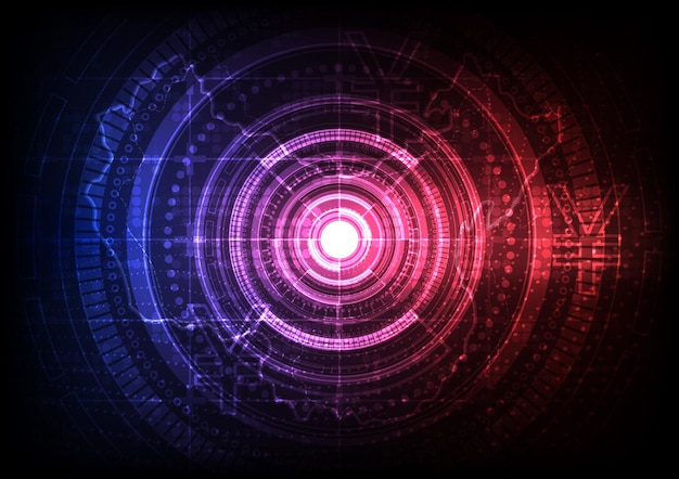 Fondo de tecnología de circuito con ilustración de sistema de conexión de datos digitales de alta tecnología