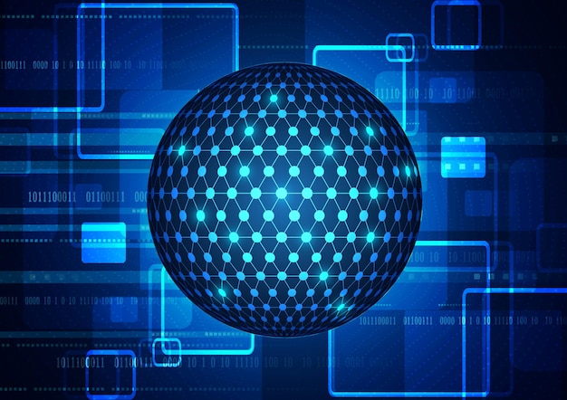 Fondo de tecnología de circuito con sistema de conexión de datos digitales de alta tecnología y diseño electrónico de computadora