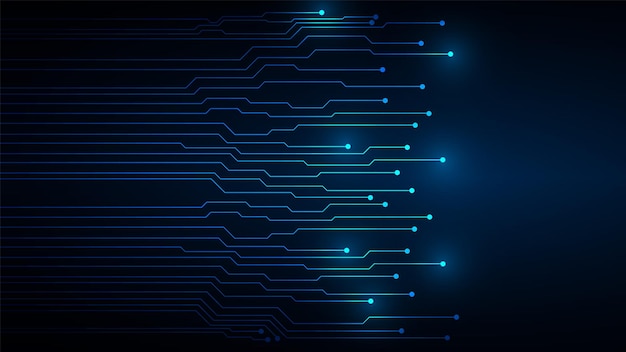 Fondo de tecnología de circuito con sistema de conexión de datos digitales de alta tecnología y diseño electrónico de computadora