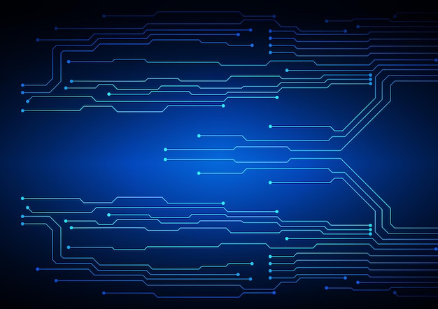 Fondo de tecnología de circuito con sistema de conexión de datos digitales de alta tecnología y diseño electrónico de computadora