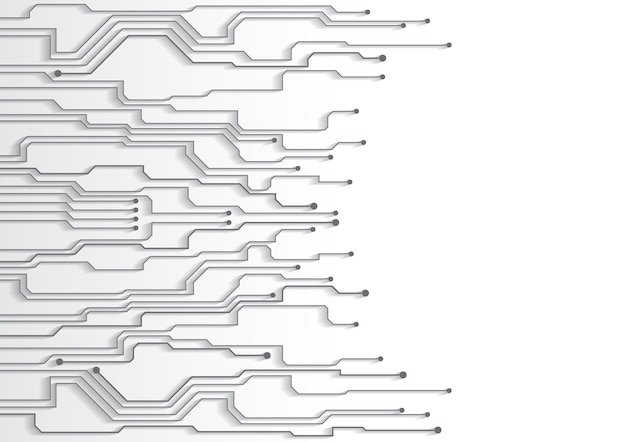 Fondo de tecnología de circuito con sistema de conexión de datos digitales de alta tecnología y diseño electrónico de computadora