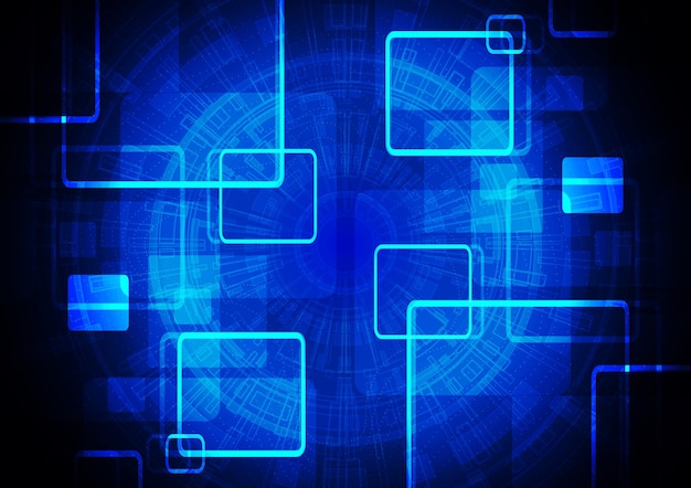 Fondo de tecnología de circuito con sistema de conexión de datos digitales de alta tecnología y diseño electrónico de computadora