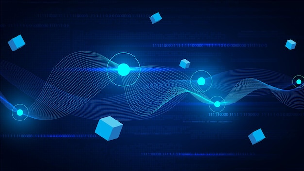 Fondo de tecnología de circuito con sistema de conexión de datos digitales de alta tecnología y diseño electrónico de computadora