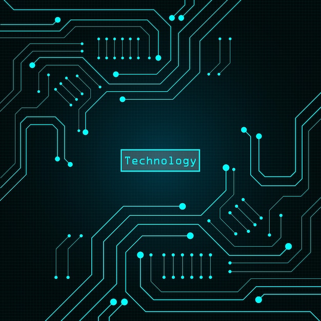 Fondo de tecnología de circuito con sistema de conexión de datos digitales de alta tecnología y diseño electrónico de computadora