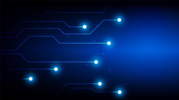 Fondo de tecnología de circuito con sistema de conexión de datos digitales de alta tecnología y diseño electrónico de computadora