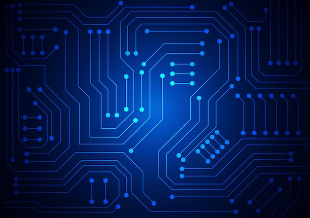 Fondo de tecnología de circuito con sistema de conexión de datos digitales de alta tecnología y diseño electrónico de computadora