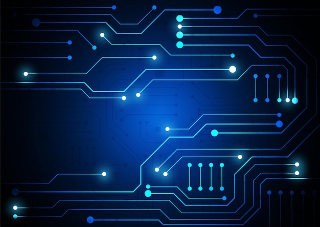 Fondo de tecnología de circuito con sistema de conexión de datos digitales de alta tecnología y diseño electrónico de computadora