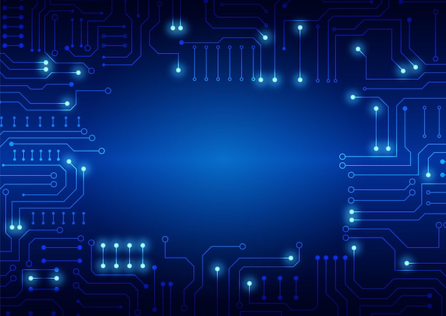 Fondo de tecnología de circuito con sistema de conexión de datos digitales de alta tecnología y diseño electrónico de computadora