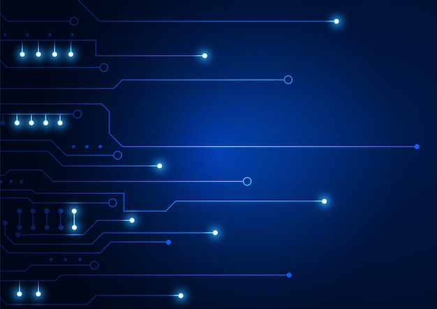 Fondo de tecnología de circuito con sistema de conexión de datos digitales de alta tecnología y diseño electrónico de computadora