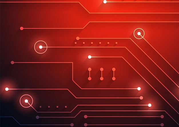 Fondo de tecnología de circuito con sistema de conexión de datos digitales de alta tecnología y diseño electrónico de computadora