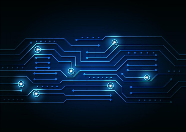 Fondo de tecnología de circuito con sistema de conexión de datos digitales de alta tecnología y diseño electrónico de computadora