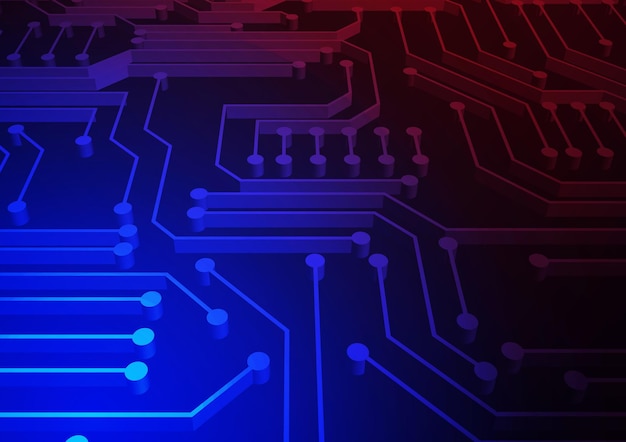 Fondo de tecnología de circuito con sistema de conexión de datos digitales de alta tecnología y diseño electrónico de computadora