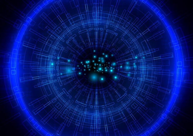 Fondo de tecnología de circuito con sistema de conexión de datos digitales de alta tecnología y diseño electrónico de computadora