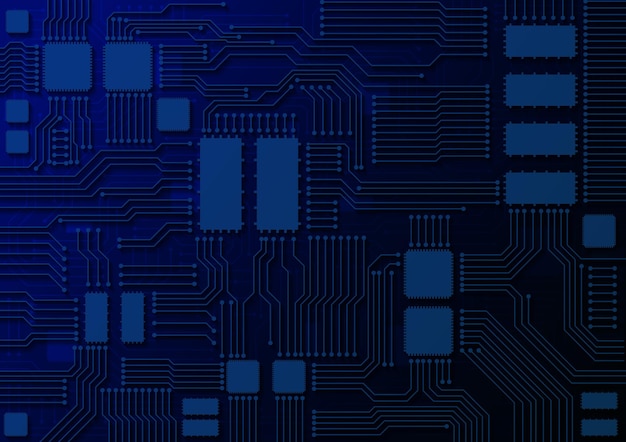 Fondo de tecnología de circuito con sistema de conexión de datos digitales de alta tecnología y diseño electrónico de computadora