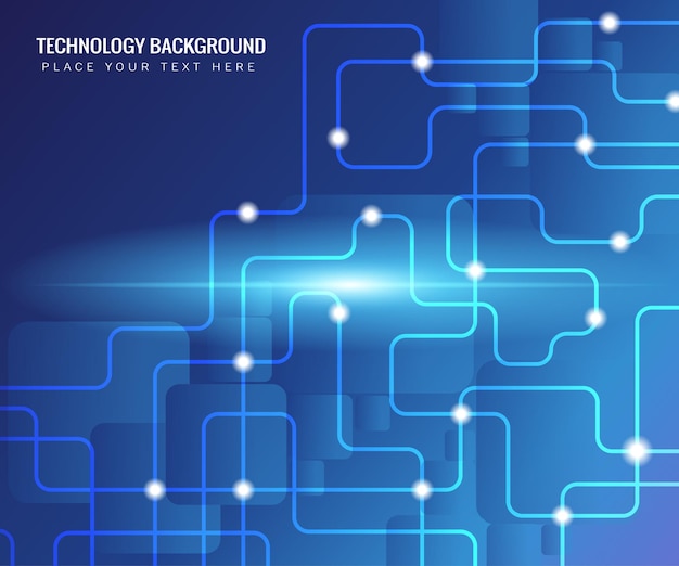 Vector fondo de tecnología de circuito con sistema de conexión de datos digitales de alta tecnología y diseño electrónico de computadora