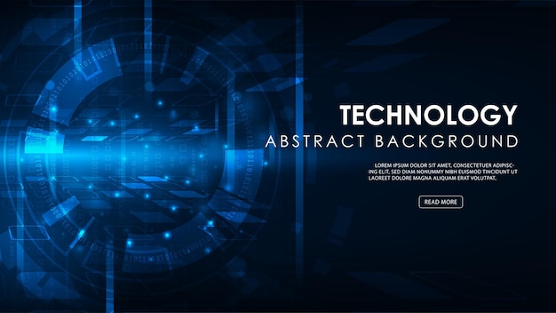 Fondo de tecnología de circuitos abstractos Diseño de fondo de tecnología digital futurista