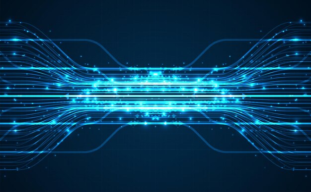 Fondo de tecnología. Concepto de visualización de grandes datos