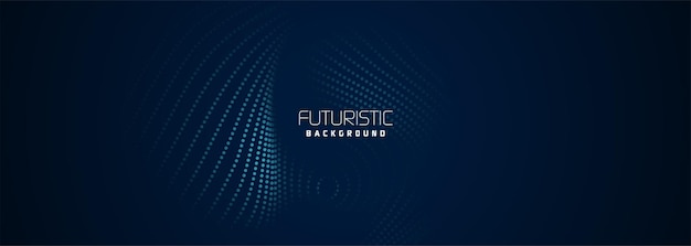 fondo en tecnología de datos futurista ondas de medio tono con puntos que fluyen puntos fondo azul oscuro