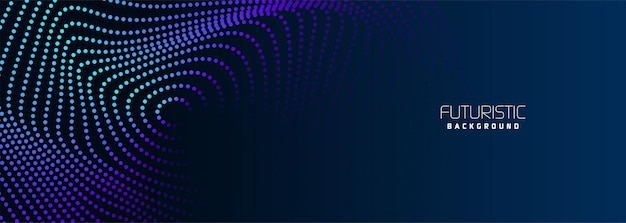 fondo en tecnología de datos futurista ondas de medio tono con puntos que fluyen puntos fondo azul oscuro
