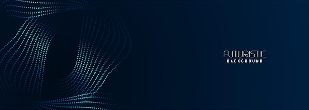 fondo en tecnología de datos futurista ondas de medio tono con puntos que fluyen puntos fondo azul oscuro