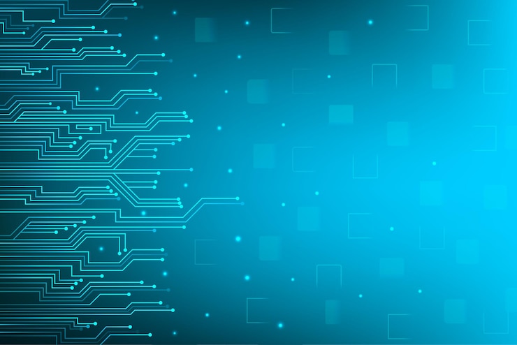 Fondo de tecnología digital con circuitos