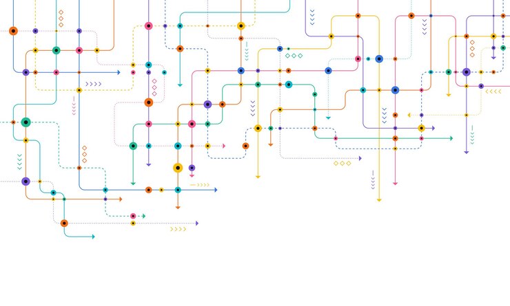Vector fondo de tecnología digital concepto con línea de tecnología tecnología de fondo de placa de circuitos