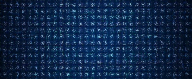 Fondo de tecnología digital Datos digitales fondo de píxeles de patrón azul cuadrado